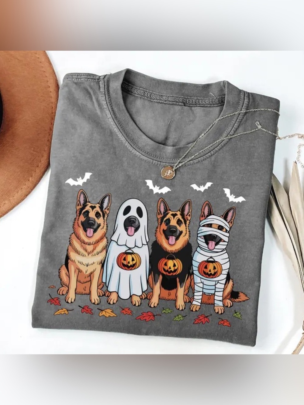 Comfort Halloween Boxer Dogs Tee, Spooky Puppy Tee, Fall Season Shirt